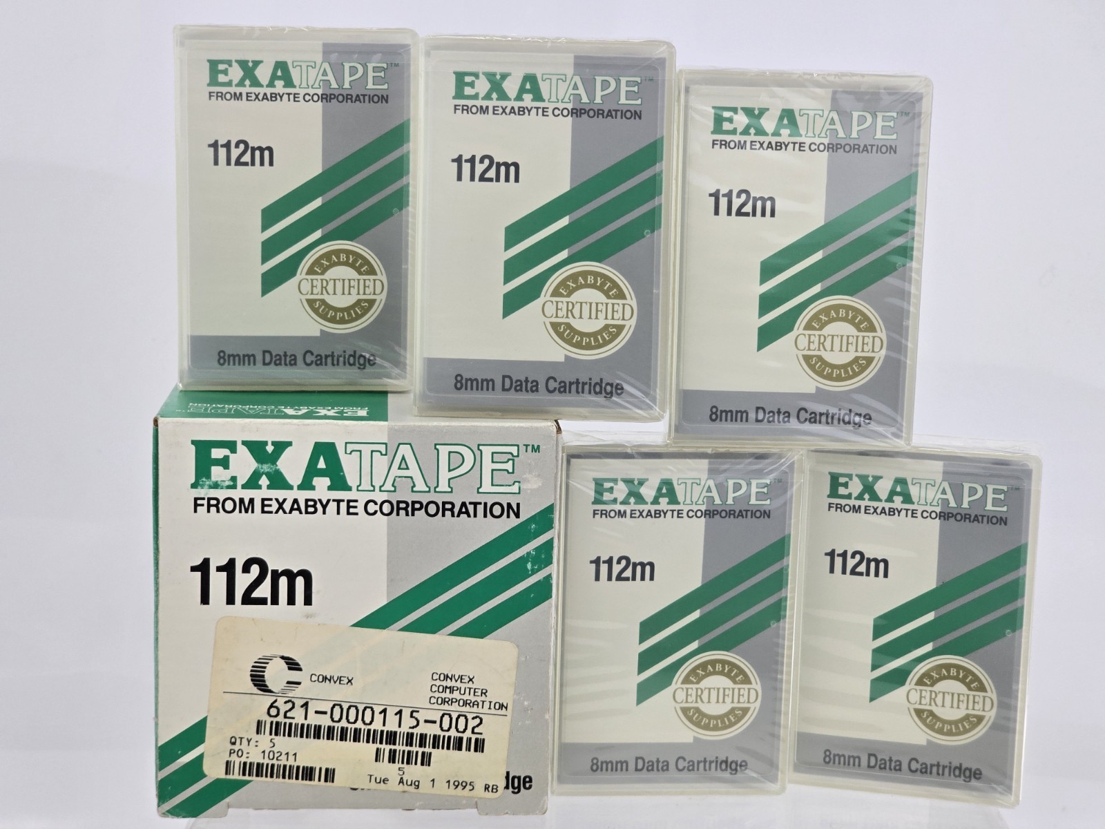 5 Lot - EXABYTE Exatape 112m 8mm Data Cartridge Sealed New in The Box