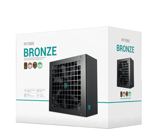 DeepCool PF700X 700W Gamer Storm 80+ Bronze/ Cybenetics ATX Power Supply 120m...