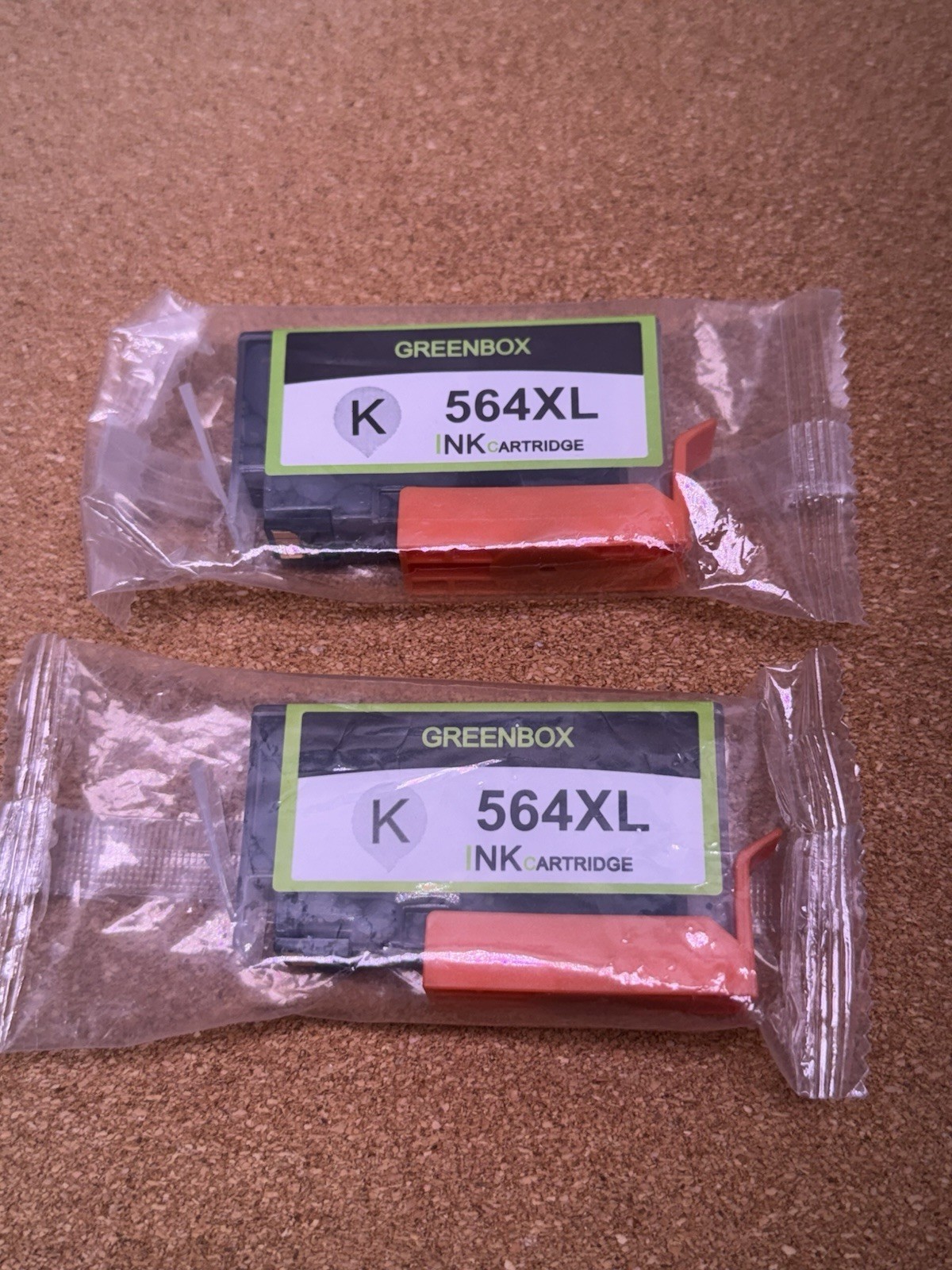 2 Black ink Cartridge 564XL New Sealed All 2 Black Greenbox (read Description)