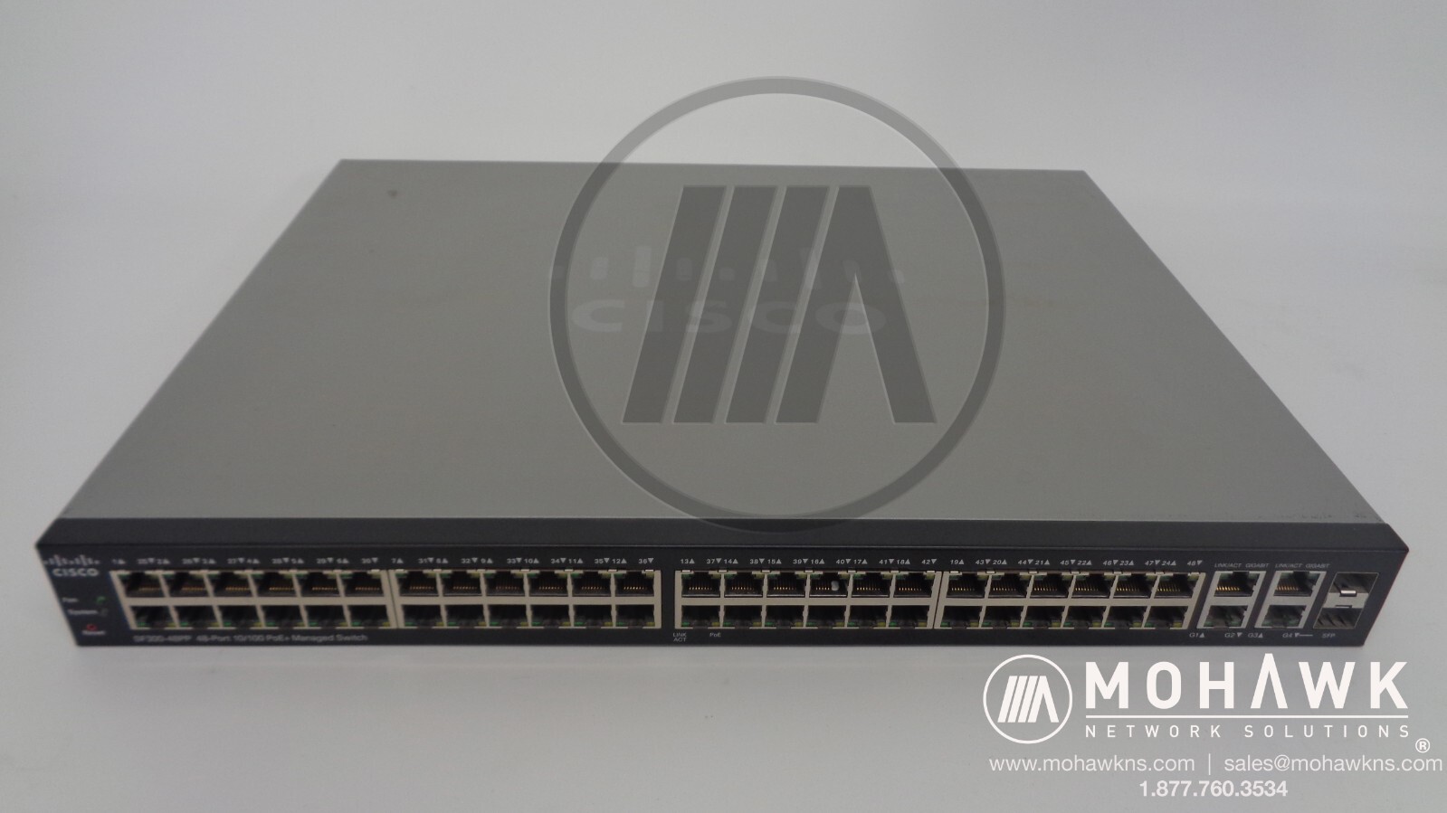 Cisco SF300-48PP-K9 V02 48-Port 10/100 PoE+ Rack Mountable Managed Switch