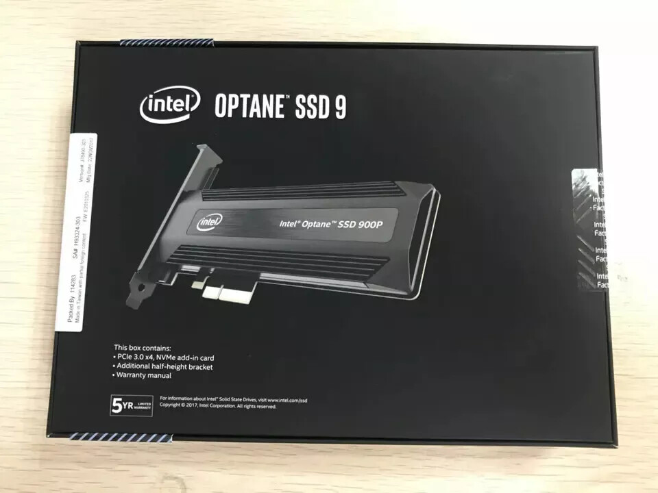 Intel Optane 900P 280GB SSD HHHL PCIE NVME Solid State Drive SSDPED1D280GAX1