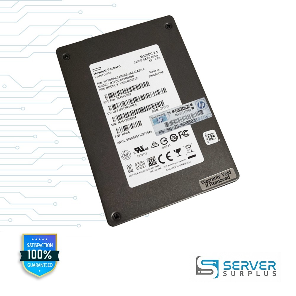 HP M500DC 240GB SATA III 6Gb/s 2.5" Enterprise SSD 764913-002
