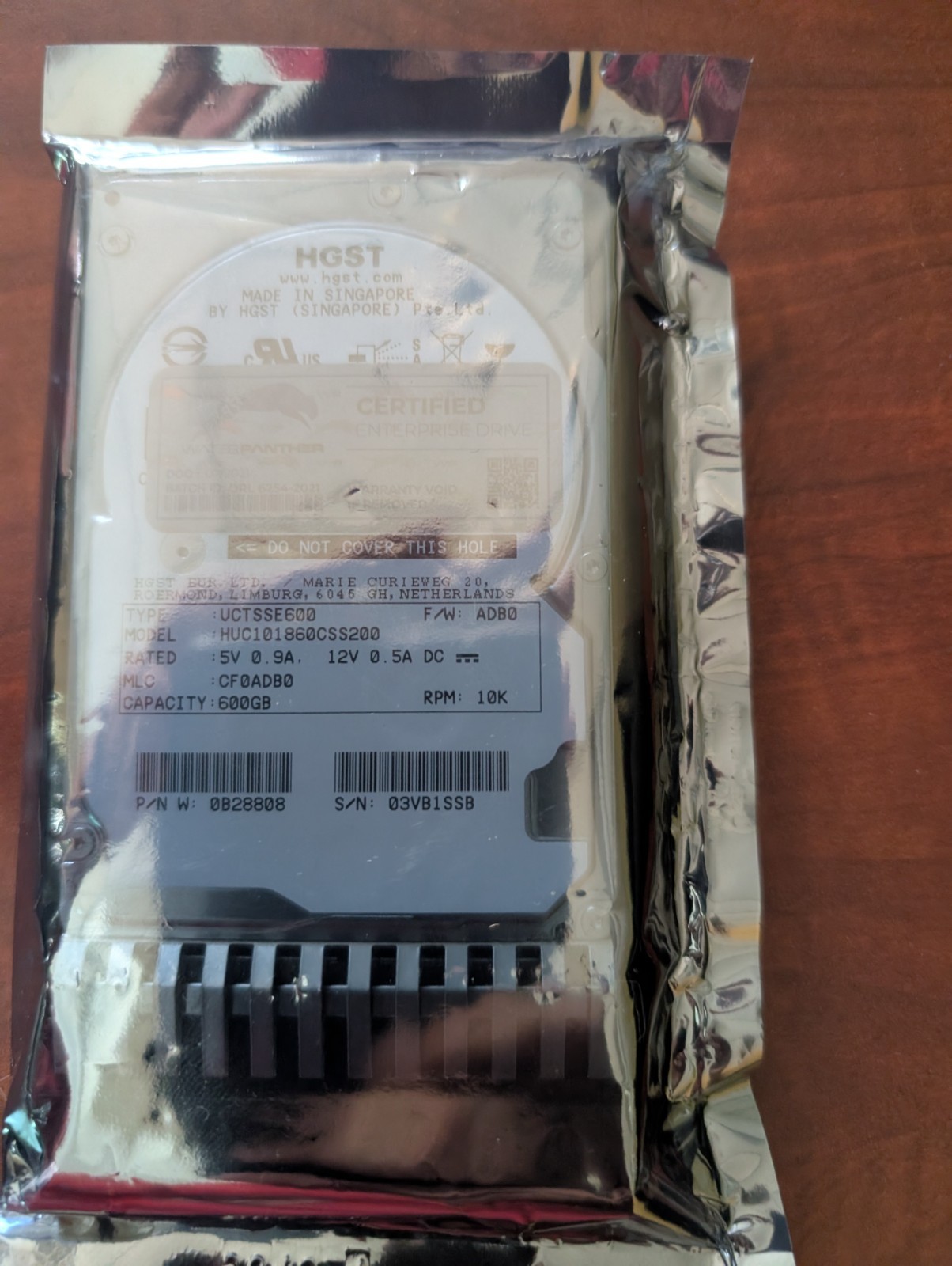 HGST HUC101860CSS200 600GB SAS 12Gb/s 10K RPM 2.5" Enterprise HDD