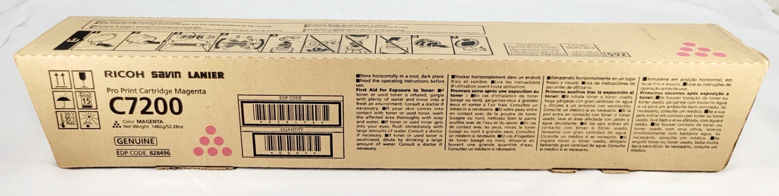Ricoh Savin Lanier Magenta Toner Cartridge 828496 NEW OEM Genuine 45,000 Pages