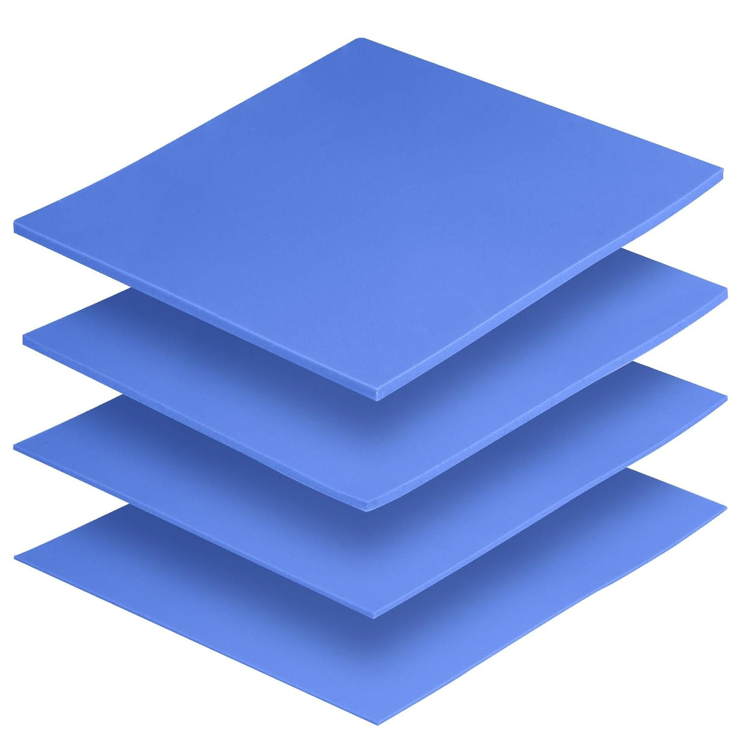 4 Pack Thermal Pad, 100 X 100 Mm X [0.5 Mm + 1 Mm + 1.5 Mm + 2 Mm] Silicone