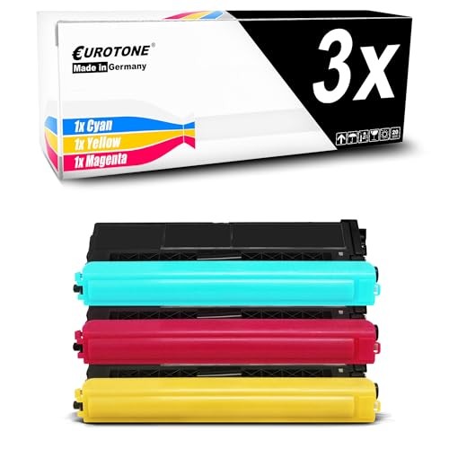 Eurotone 3x Yellow Laser Toner Cartridge Compatible with Brother TN421