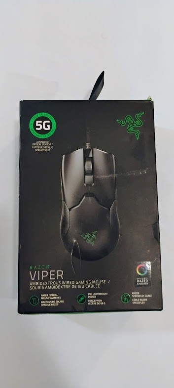 CIB Working Razer Viper 8KHz Ambidextrous Esports Gaming Mouse - Black (RZ01)