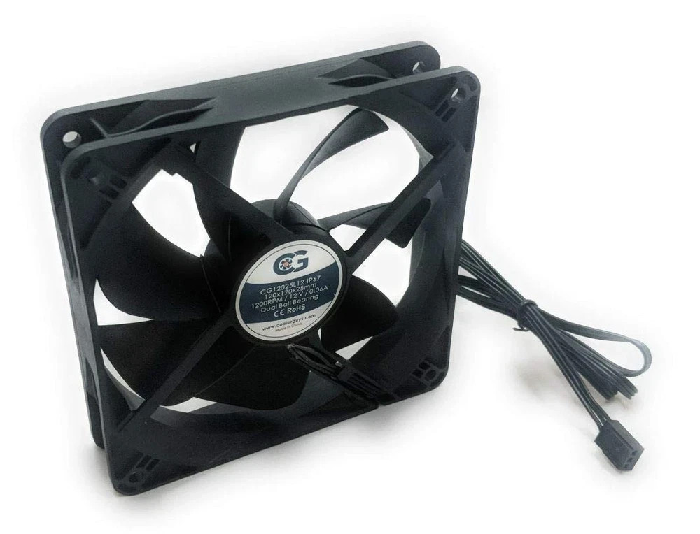 Coolerguys Quiet Waterproof 120mm Fan (120x120x25mm) 