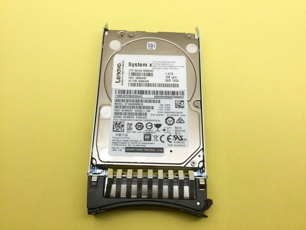 NEW Lenovo / IBM 00NA442 00NA441 00NA445 1.8TB 10K 12G SAS 2.5'' HDD Hard Drive
