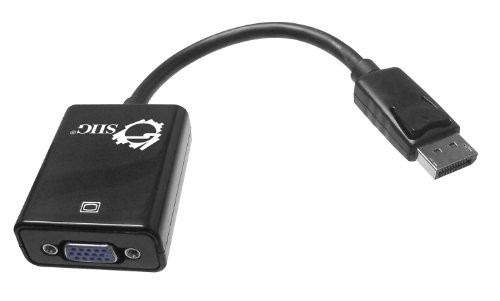SIIG DisplayPort to VGA Adapter (CB-DP0082-S1),Black (cbdp0082s1)
