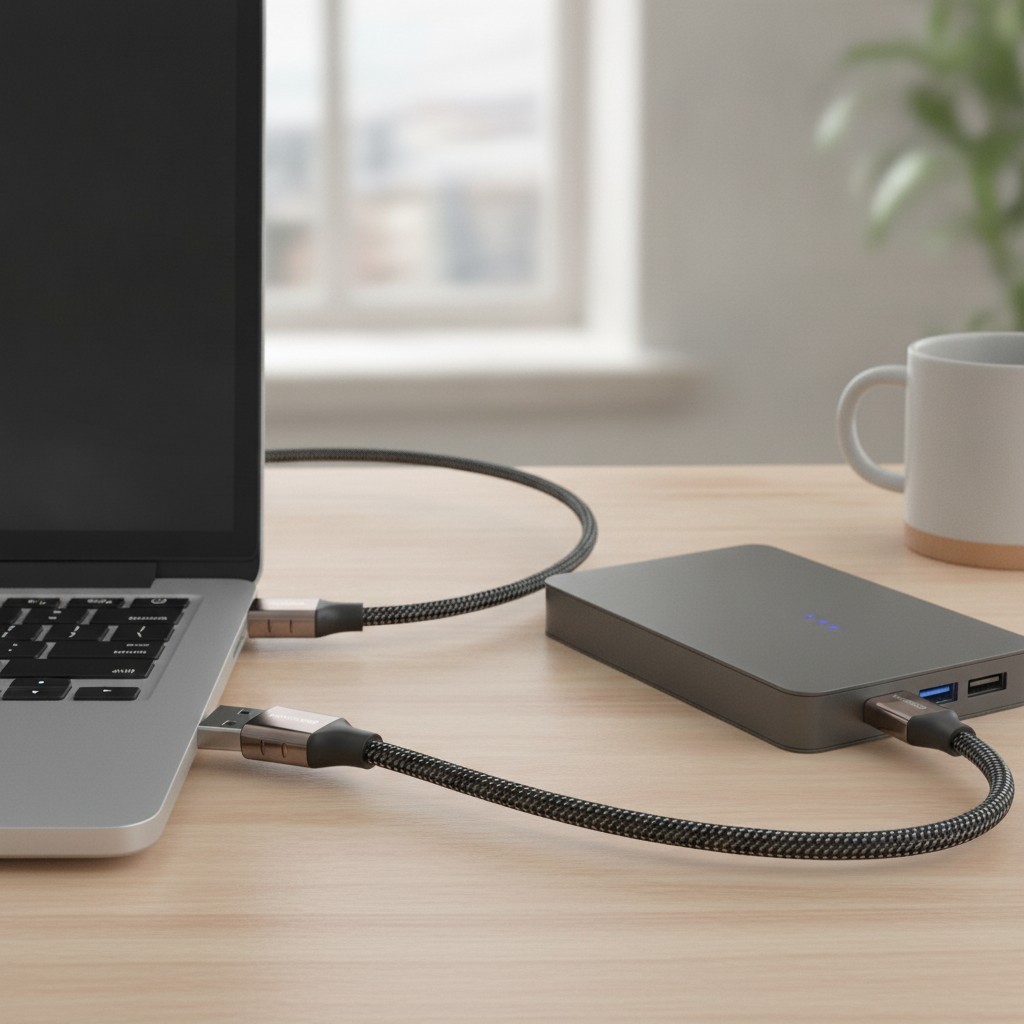 Durable Braided 3FT USB A to A Male Cable – Fast and Reliable Performance