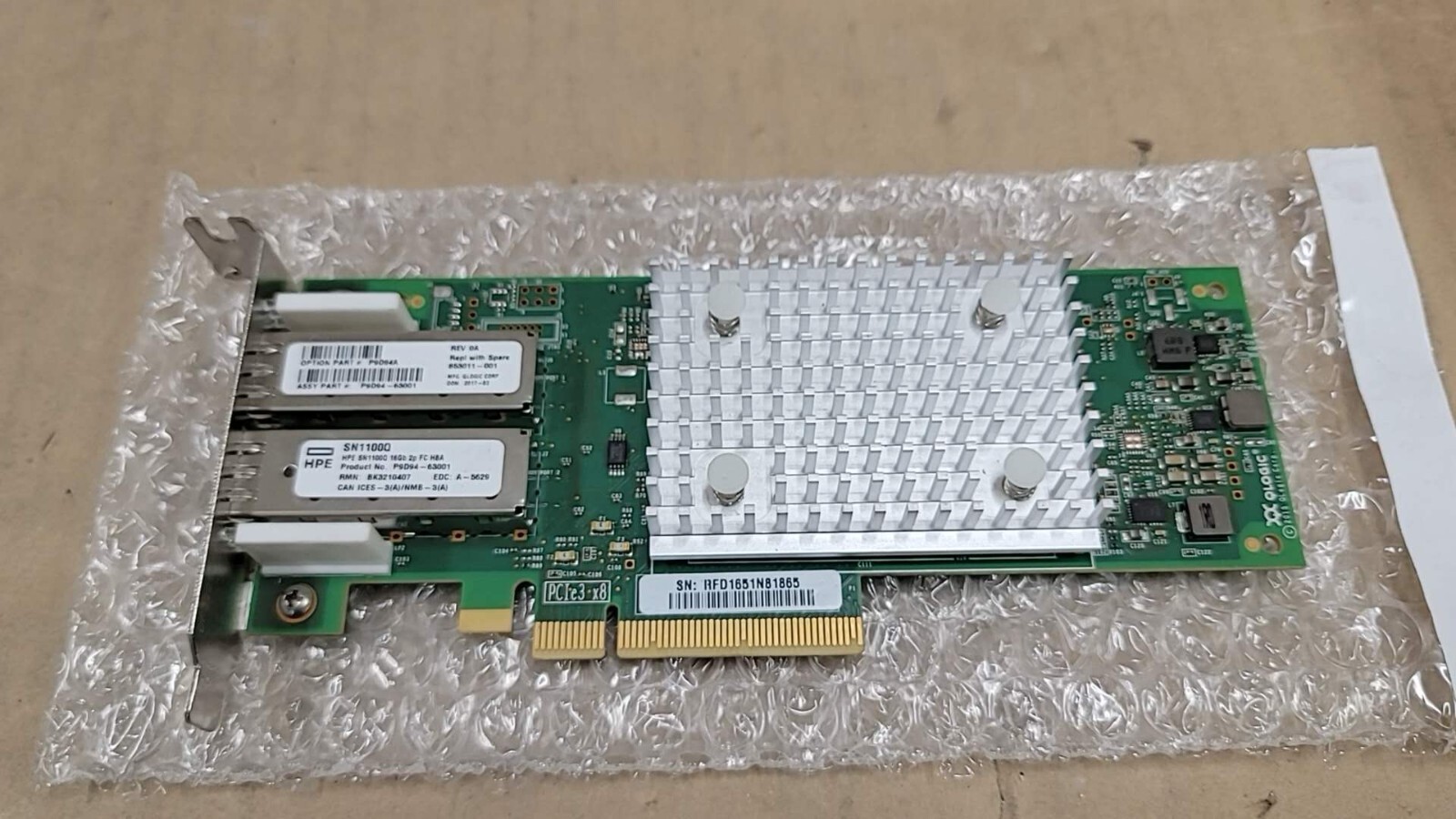 HPE QLOGIC QLE2692-HP SN1100Q 16GB 2-PORT FC HBA 853011-001 Low Profile