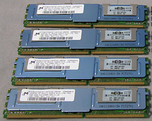 HP(4 pack)2GB PC2-5300 DDR2-667MHz ECC FullyBuff Ram for HP ProLiant  398707-051
