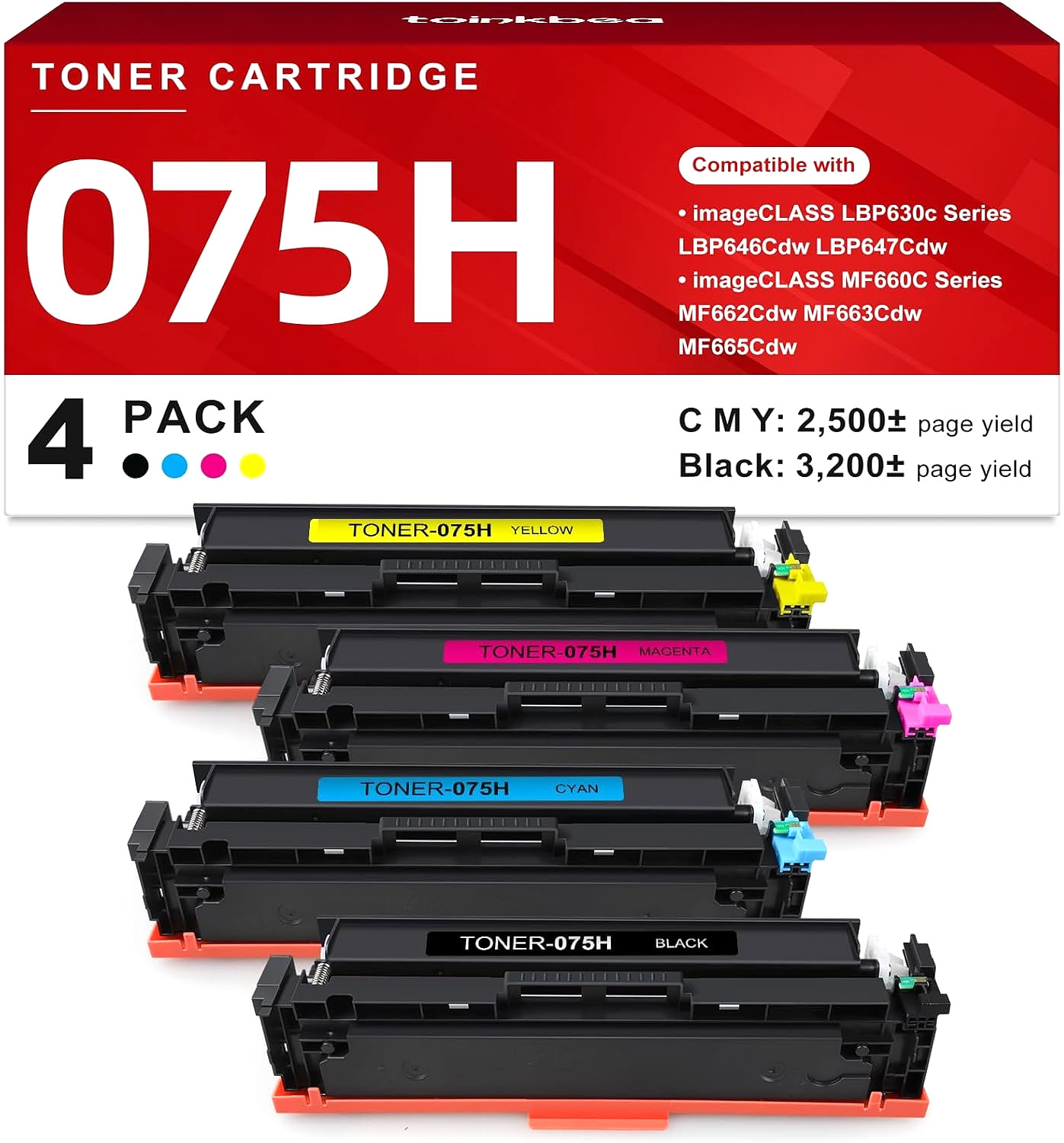 Toner Cartridge Replacement for Canon 075H imageCLASS LBP & MF Series Printers