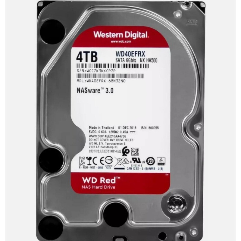 Western Digital Red WD40EFRX 4TB 3.5" 5400RPM Internal NASware HDD Hard Disk