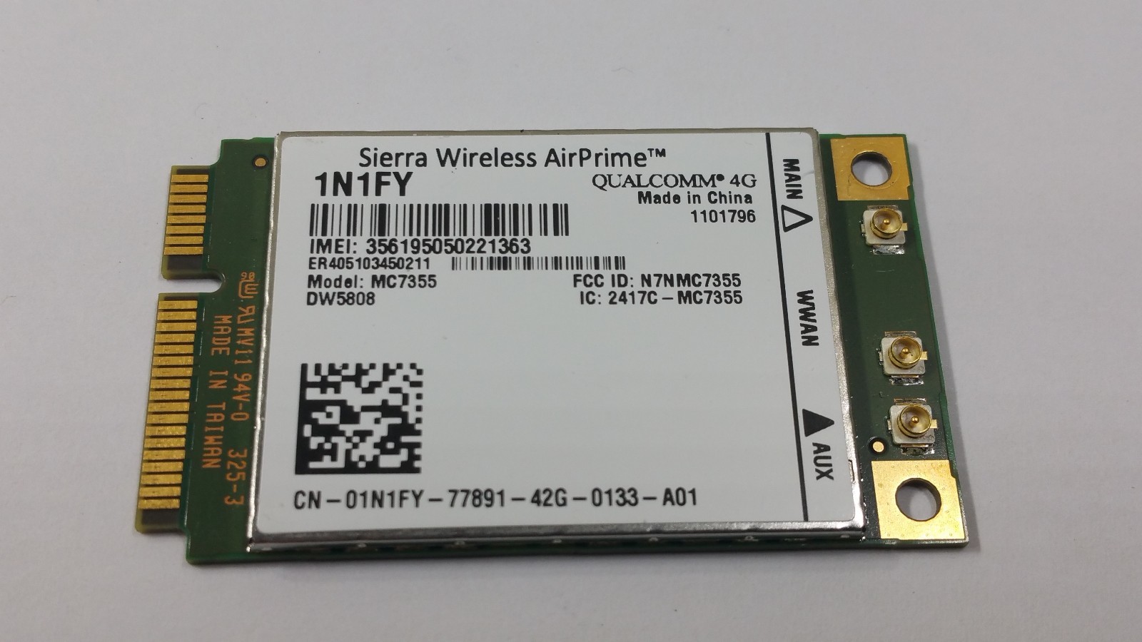 OEM Dell 1N1FY MC7355 4GLTE/HSPA+GPA 100Mbps Sierra Wireless AirPrime Card Test