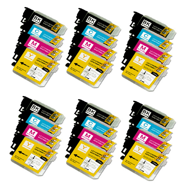 24PK Premium Ink Cartridges fits Brother LC61 LC-61 MFC 490CW 495CW J265w J270w