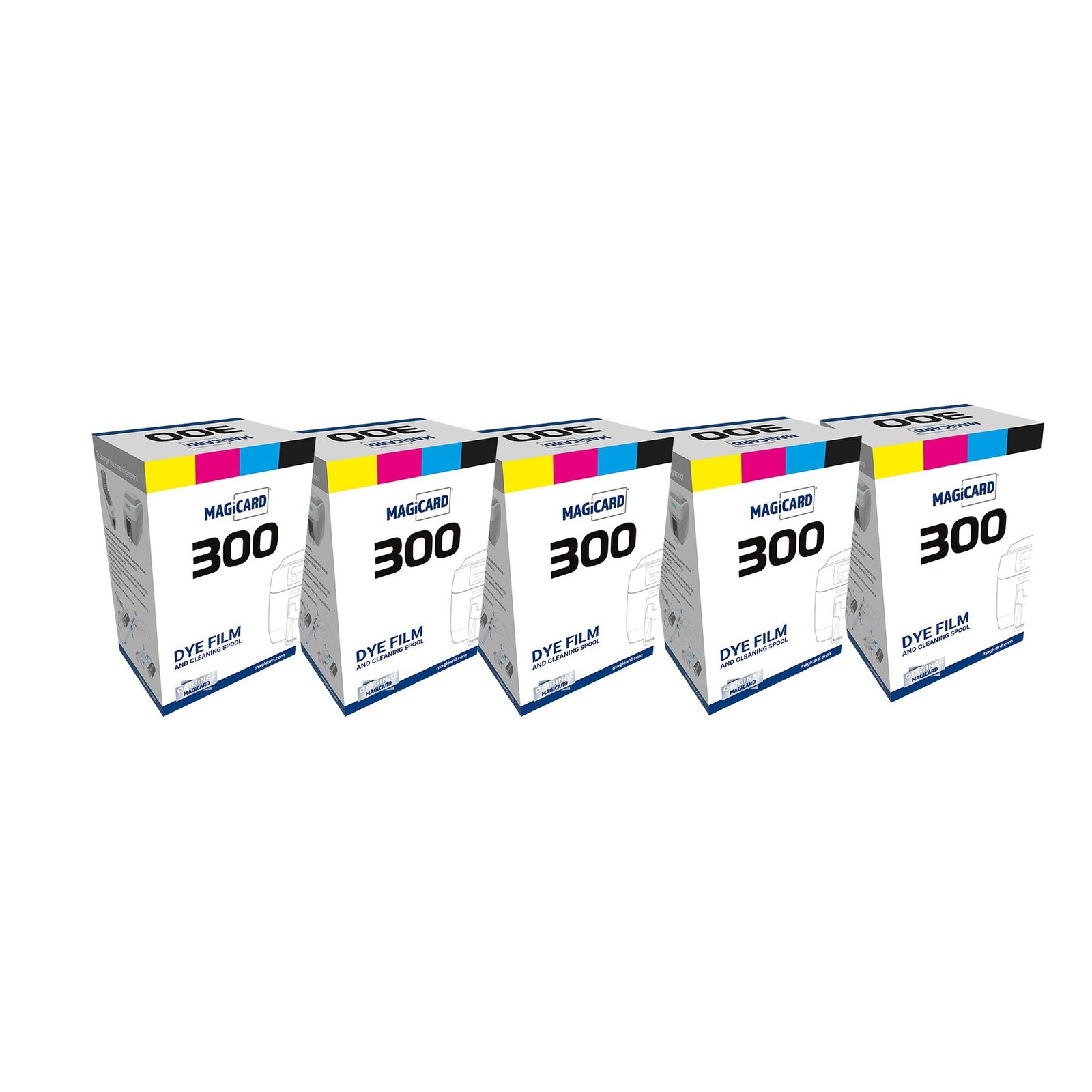 Bodno 5 x Magicard 300 Printer MC300YMCKO/2 Color Ribbon - YMCKO