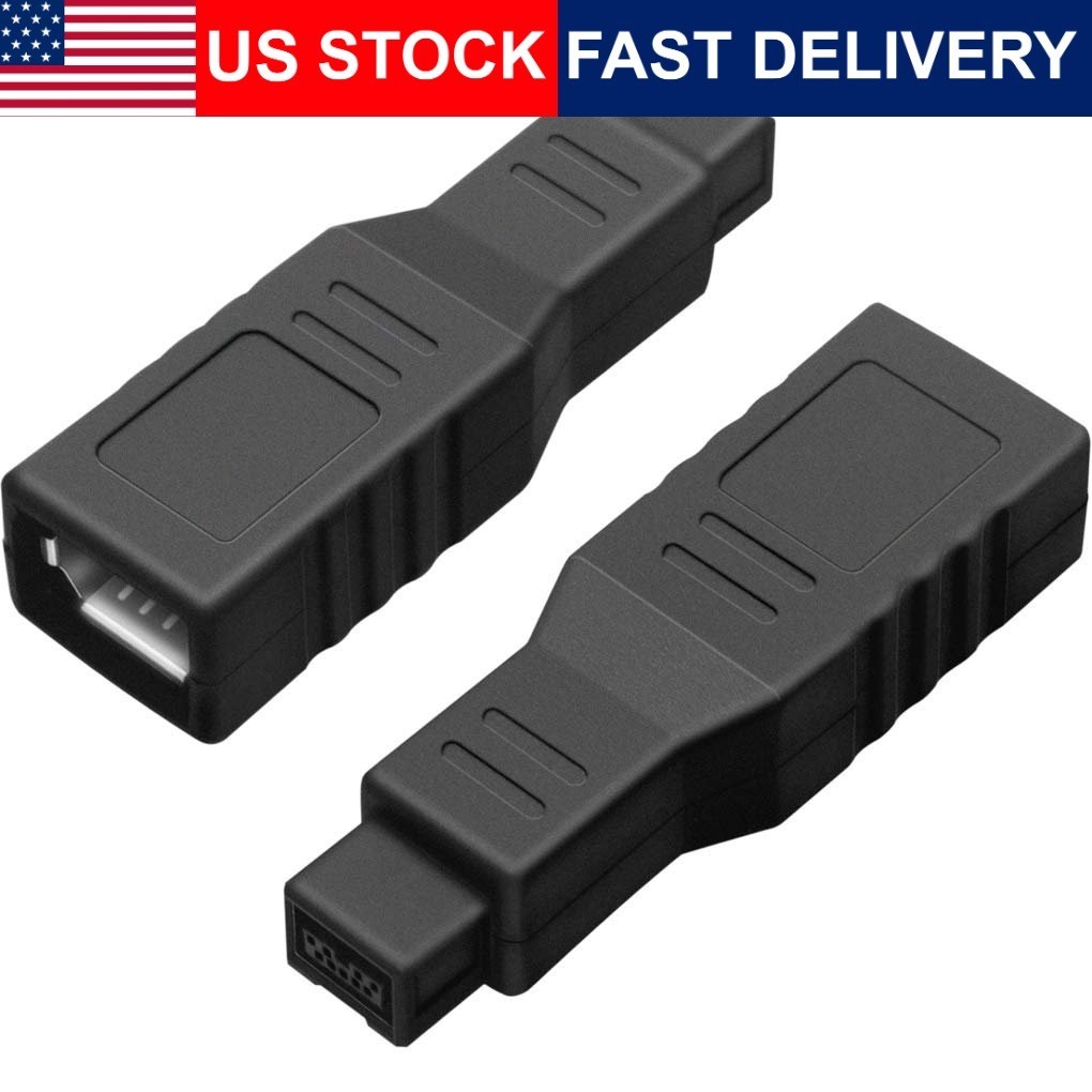 FireWire 400 To 800 Adapter 2 Pack IEEE 1394 6 Pin 9 Converter Mac Pro 2Pack