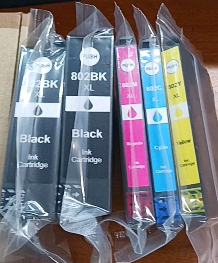Compatible Epson 802XL Ink 5 Pack 2 Double Size Black, Cyan, Magenta, Yellow