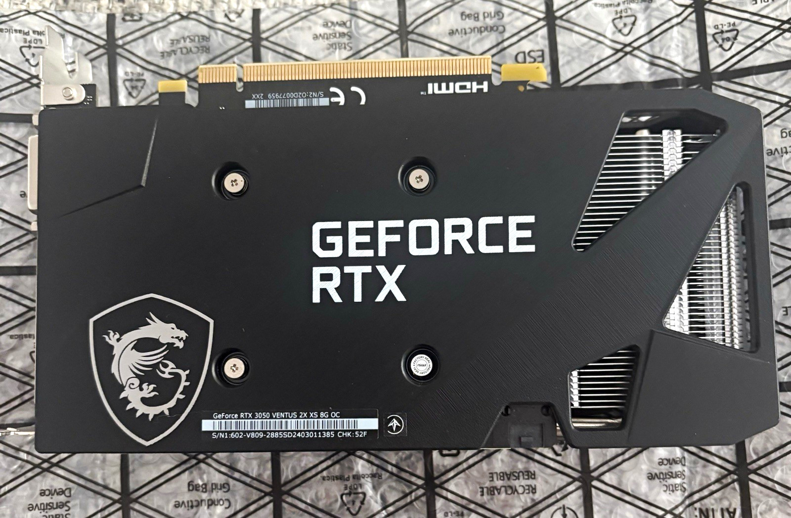 MSI GeForce RTX 3050 VENTUS 2X XS 8G OC 8GB GDDR6 Graphics Card New, Never Used