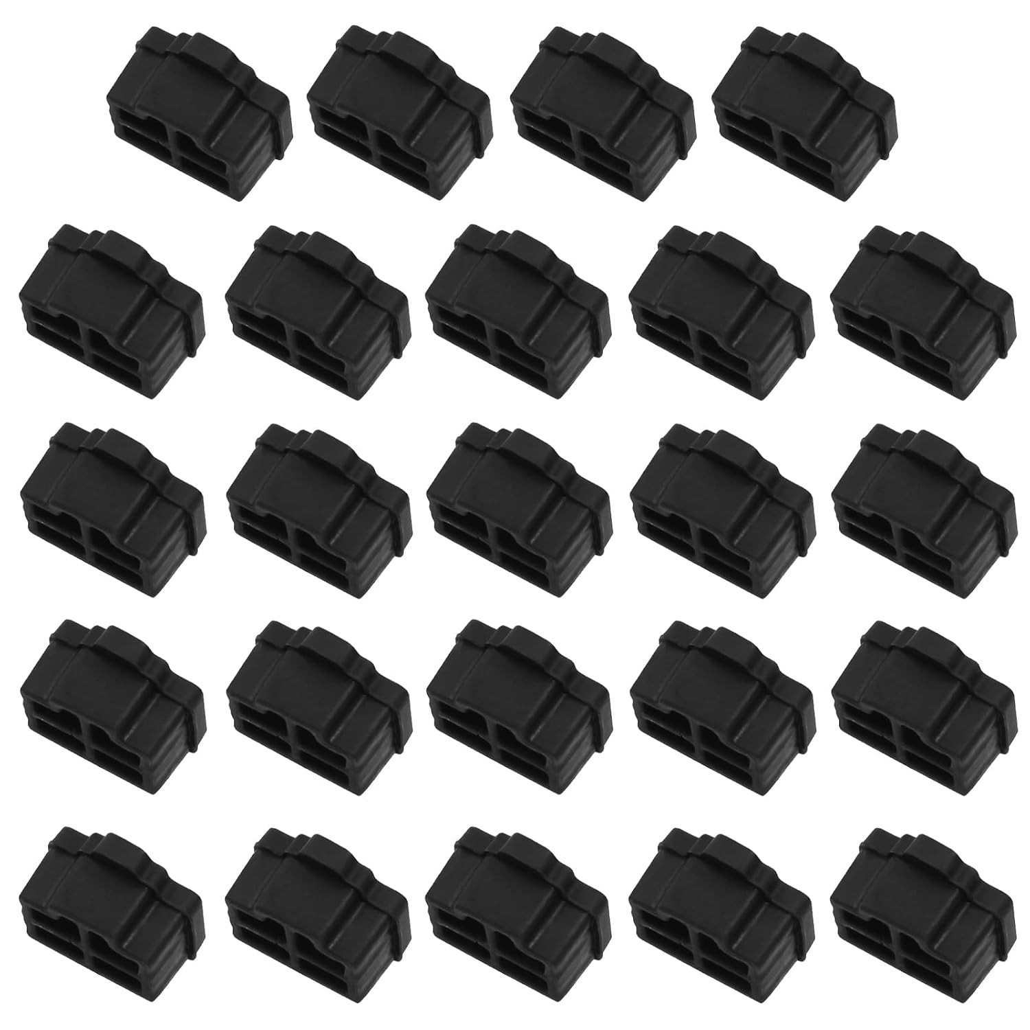24 PCS RJ45 Dust Covers - Silicone Ethernet Hub Port RJ45 Plugs Protector Sto...