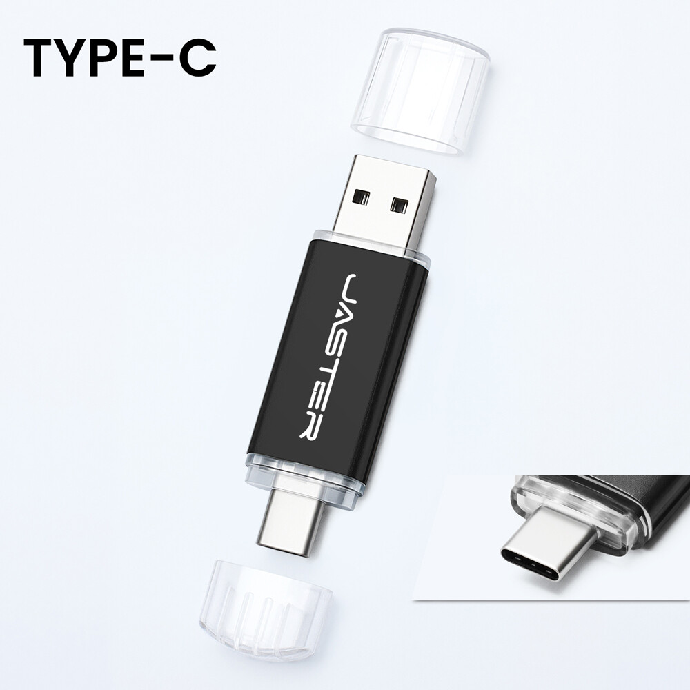 JASTER® USB Stick Custom Engraved Storage Device 128GB Typ‑C USB 2.0 for Desktop