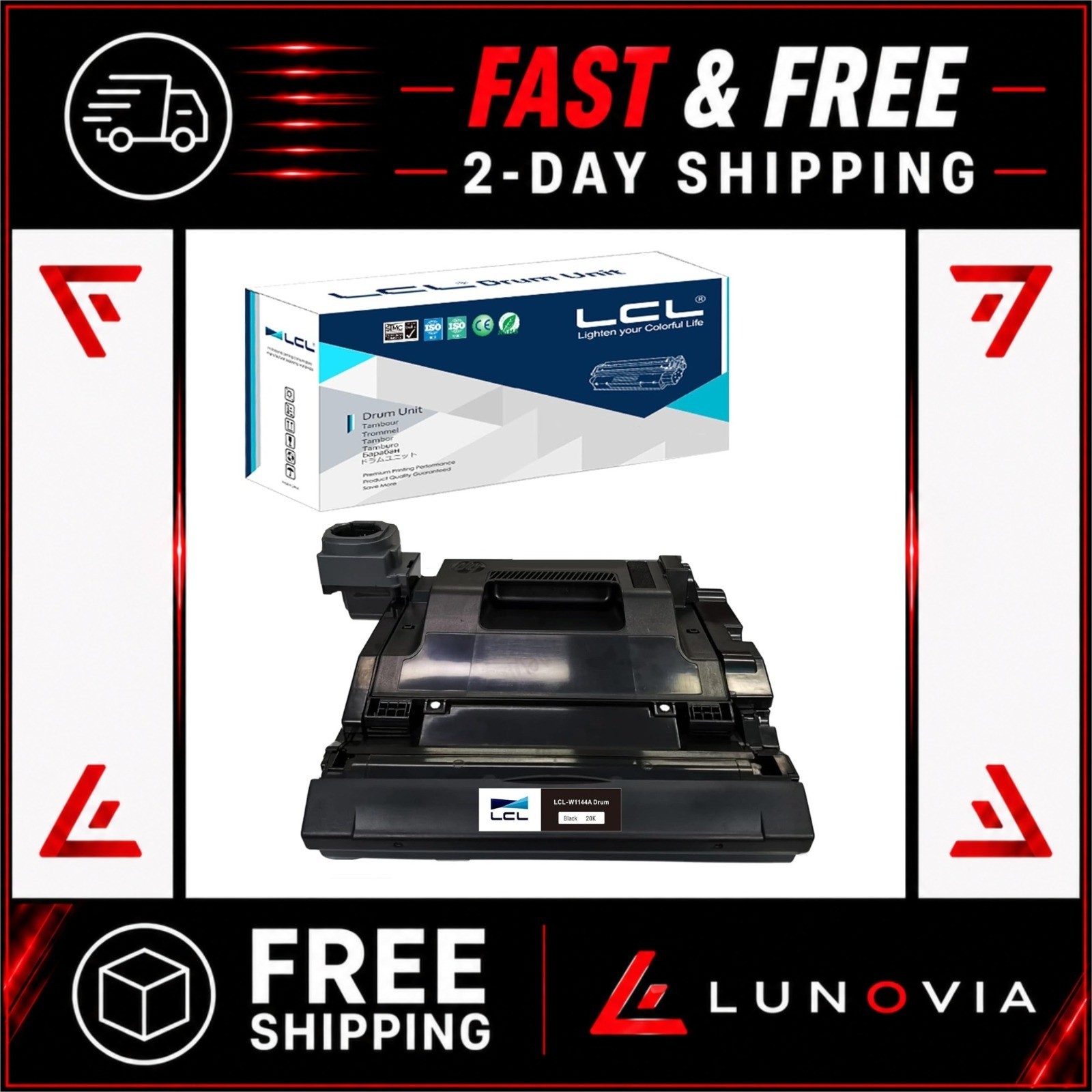 LCL W1144A Drum Unit for HP Neverstop Laser 1201n 1202w 1001nw 144A Black