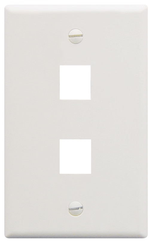 ICC Faceplate Flat 1-gang 2-port White TDICC-IC107F02WH Garden Improvement