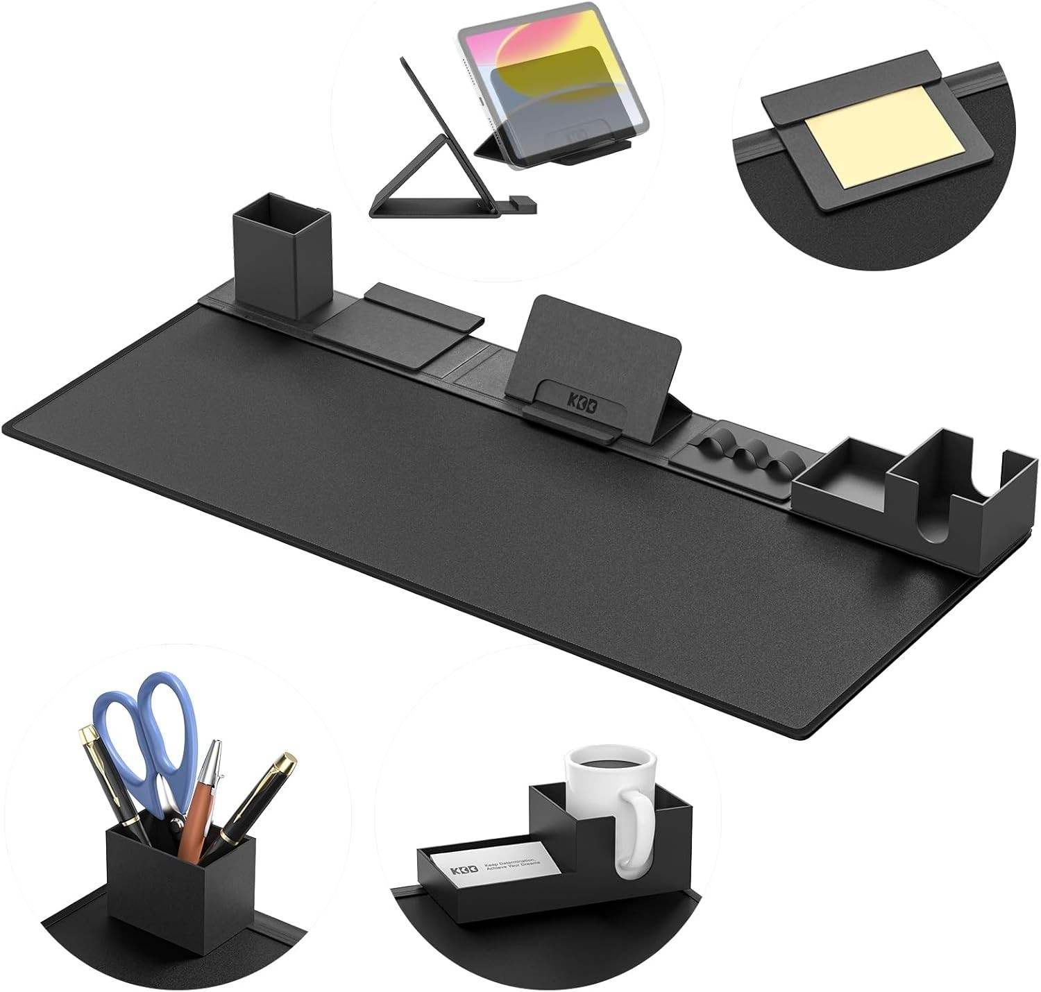 Desk Pad Mat Set, 6 in 1 Mouse Mat with Magnetic Desktop Storage Accessories DI