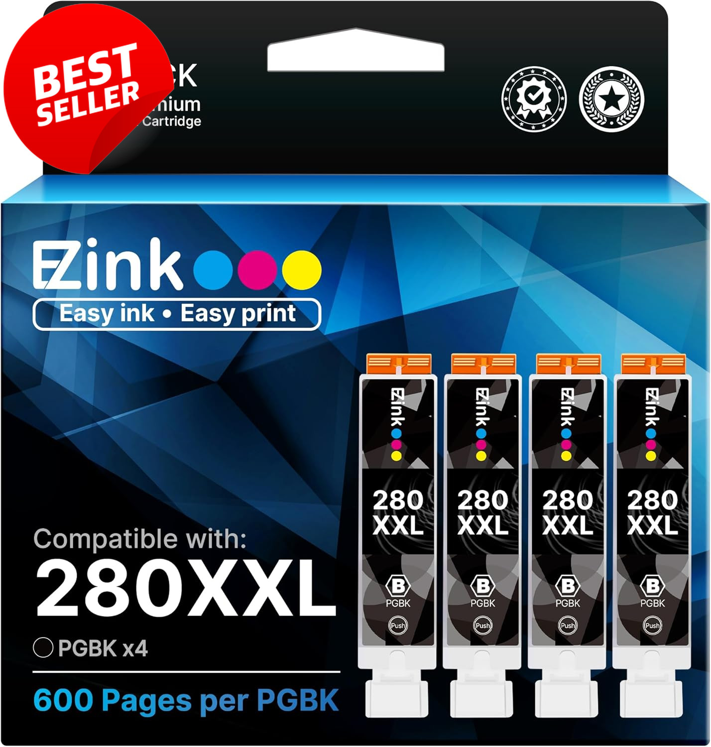 4PK PGI-280XXL PGBK Ink Cartridges Replacement for Canon PIXMA TR TS Printers US