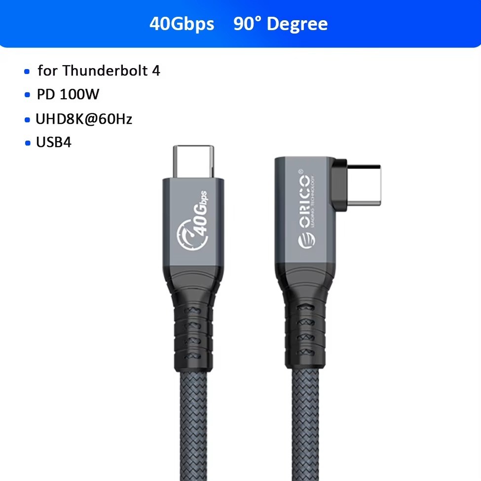 ORICO Thunderbolt 4 Cable USB4 40Gbps 8K@60Hz PD100W Type-C 0.3-2m
