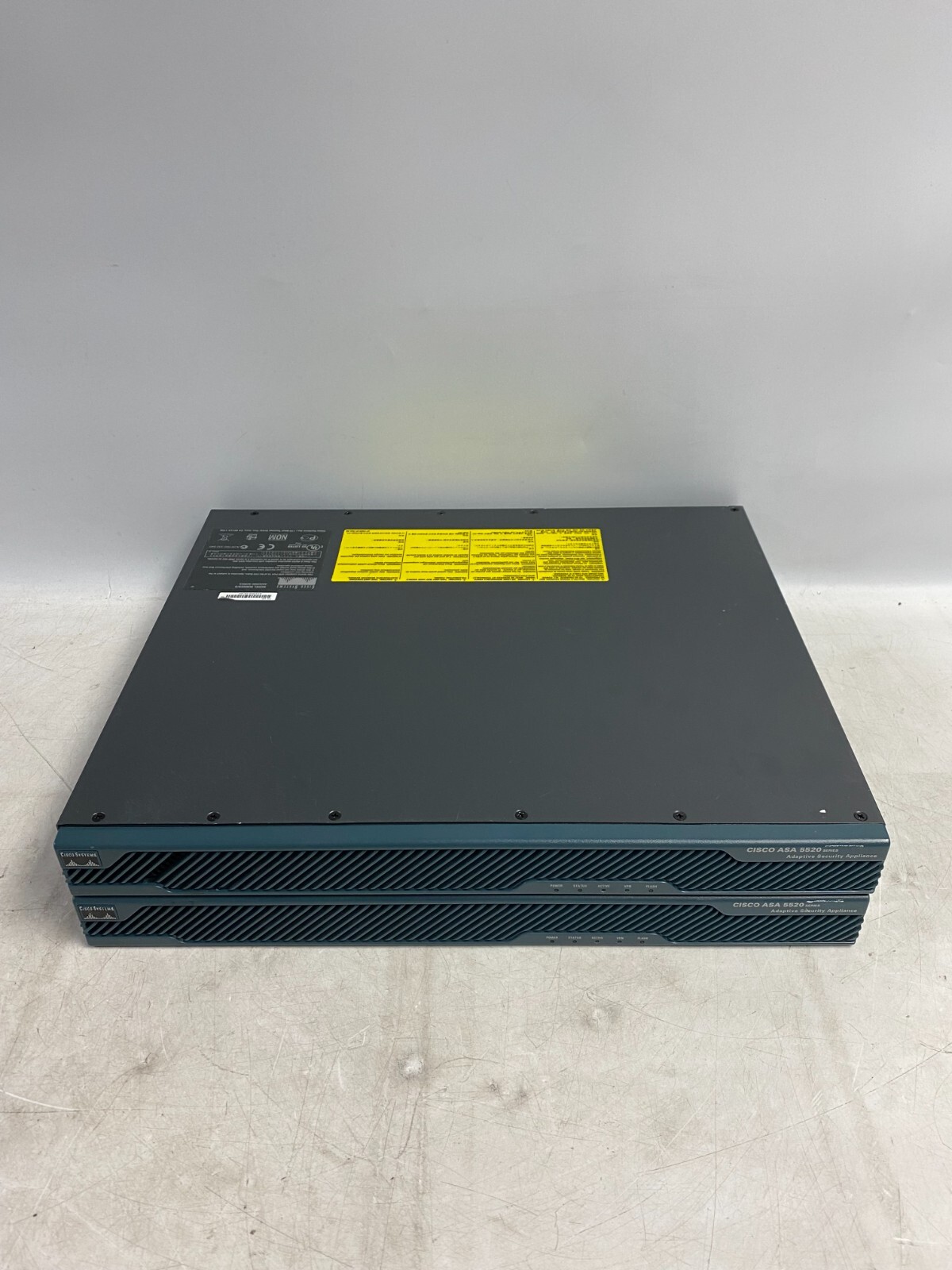 Lot of 2 Cisco ASA 5520 4-Port GbE Adaptive Security Appliance Firewall