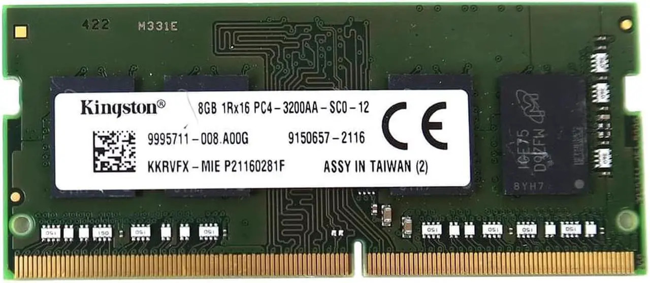 KINGSTON 8GB DDR4 SODIMM PC4-25600 3200MHZ MEMORY - GREEN