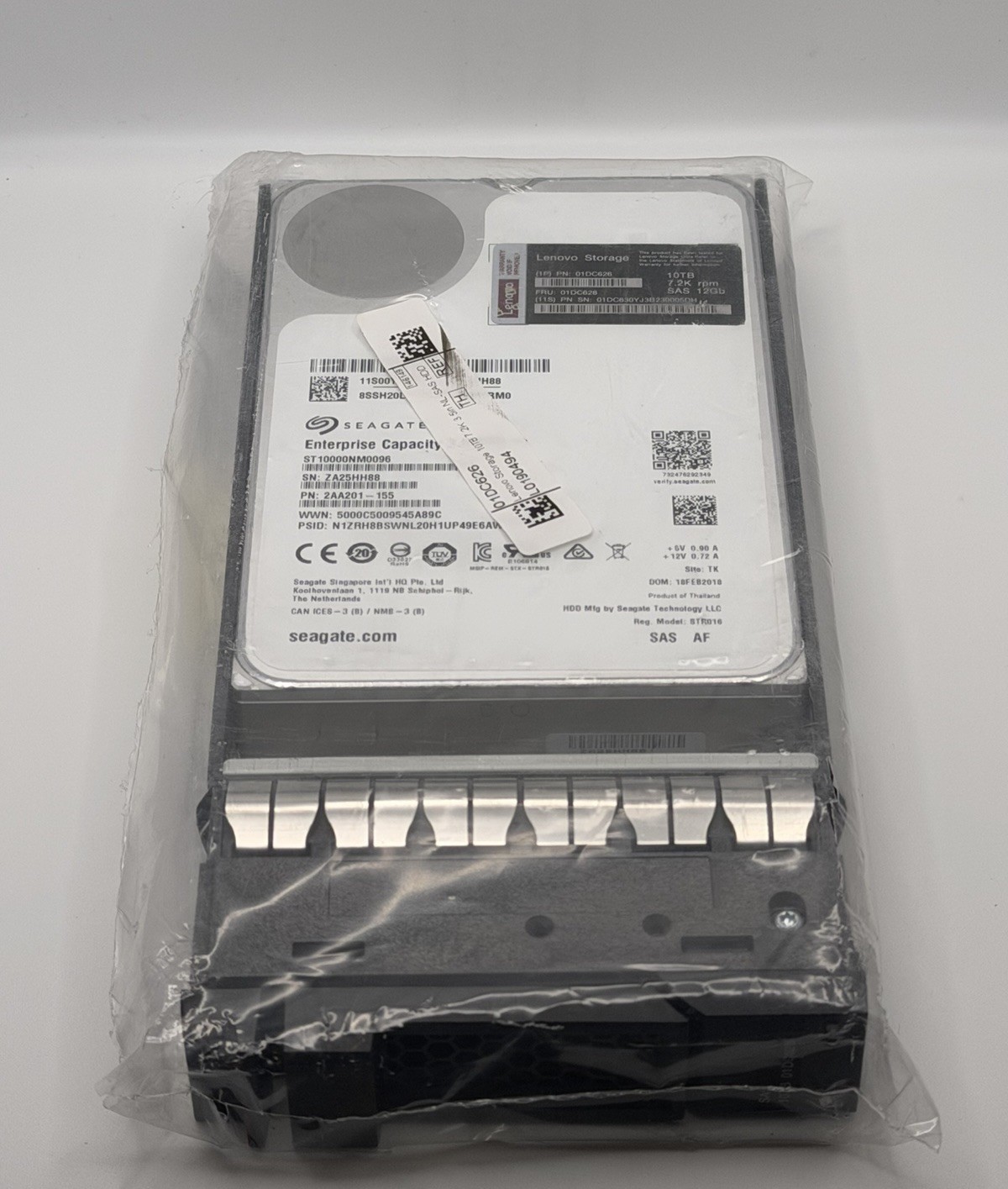 New Lenovo Storage SEAGATE 01DC626 01DC628 10TB 7.2K RPM 3.5 SAS 12Gb HDD Sealed