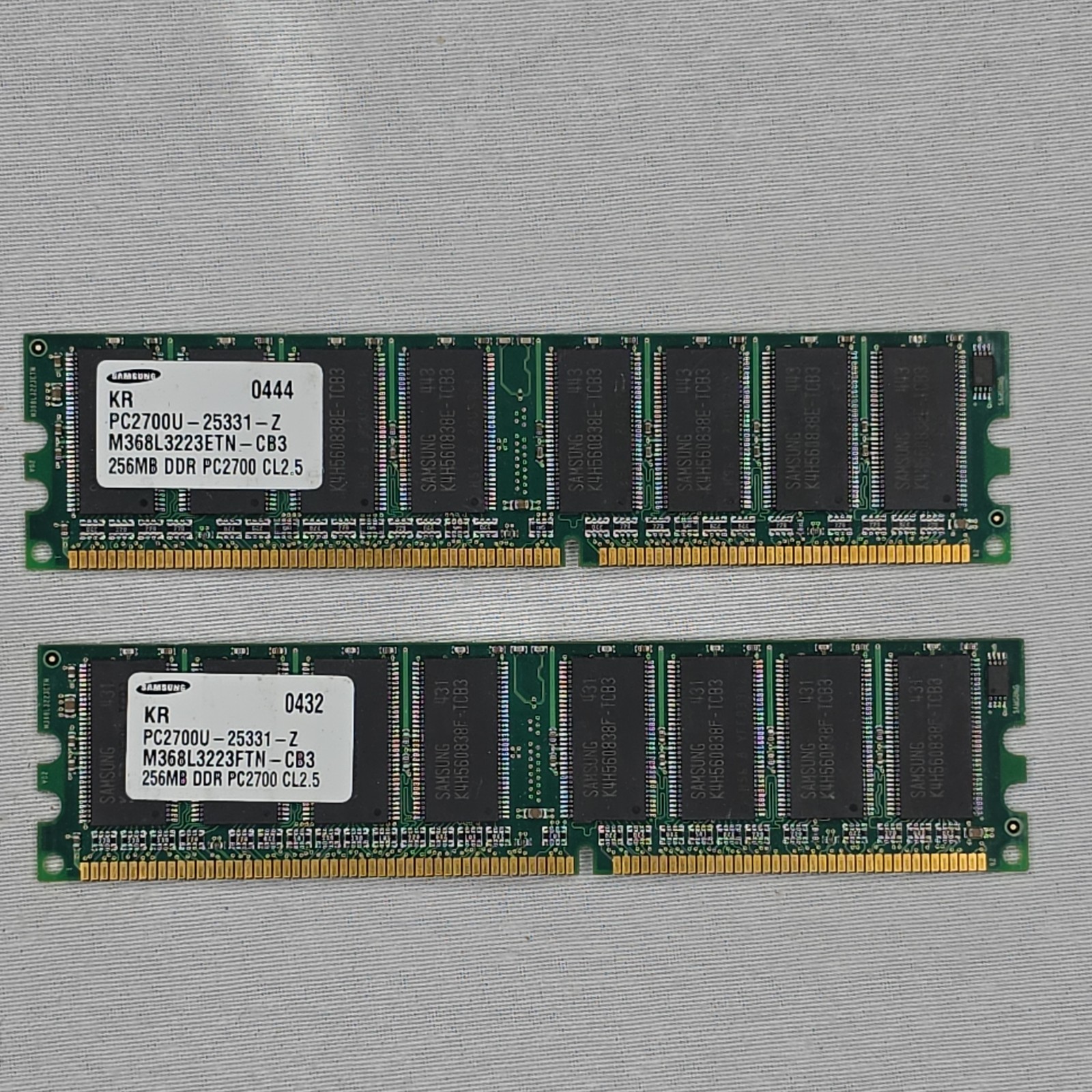 Samsung 512MB (2x256MB) DDR DIMM PC-2700 184-Pin CL2.5 M368L3223