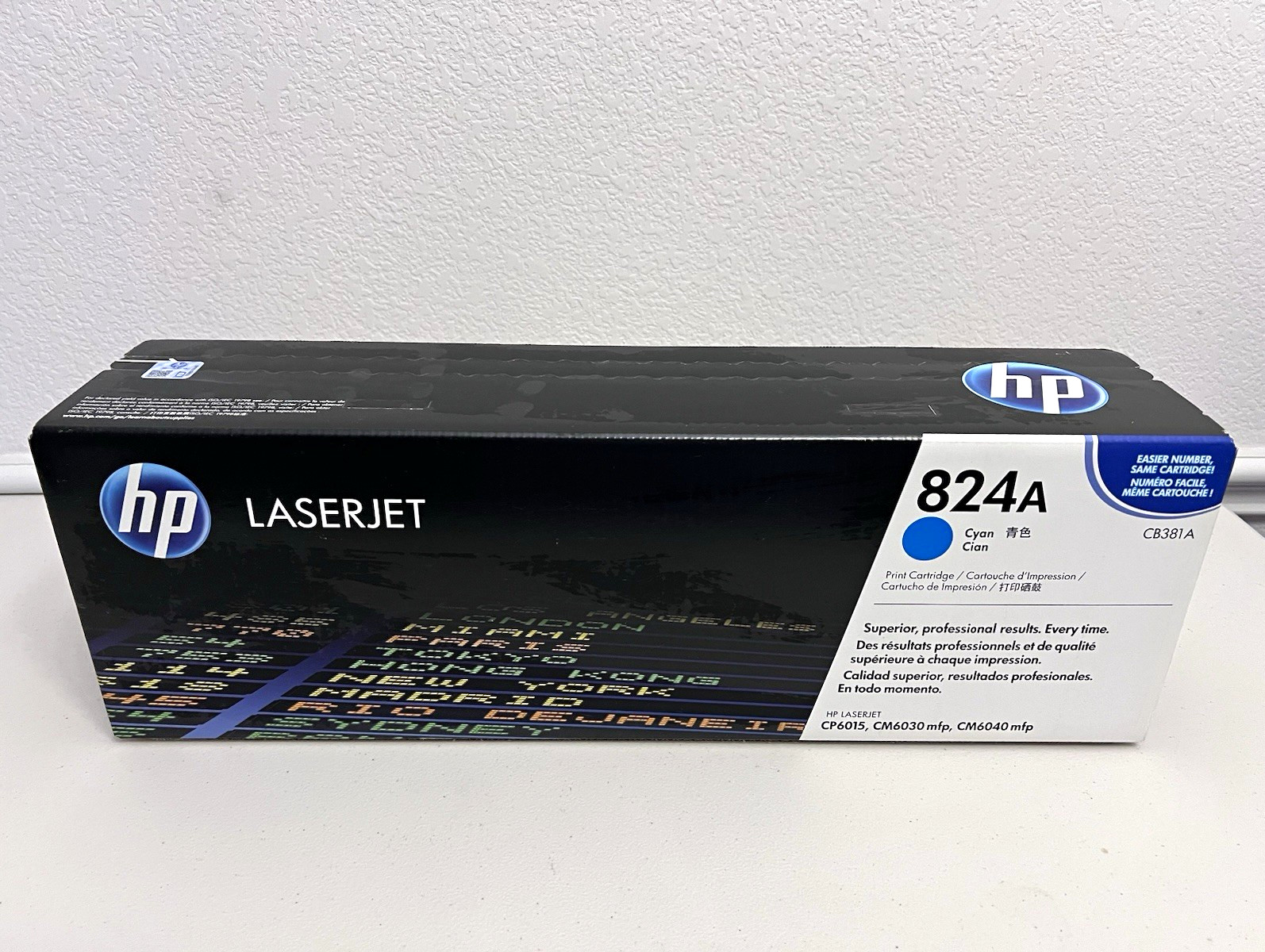 HP 824A CB381A Cyan Genuine Original Printer Cartridge For CP6015 CM6030mfp