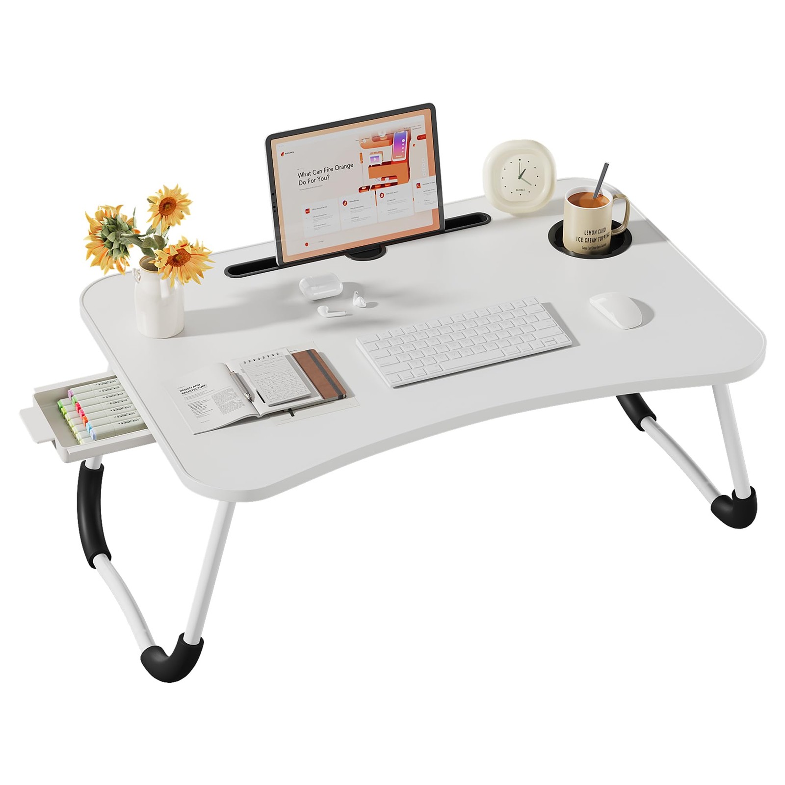 Lap Desk Bed Trays for Eating and Laptops Breakfast in Bed Tray for Sofa/Couc...