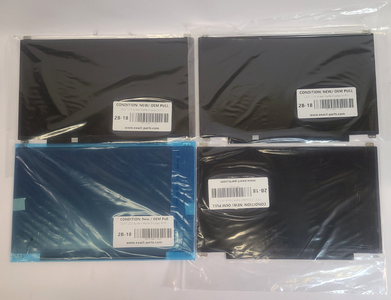 Mixed Lot of 4 BOE HB133WX1-402 IVO M133NWN1 13.3" 30-Pins LCD Screen Displays