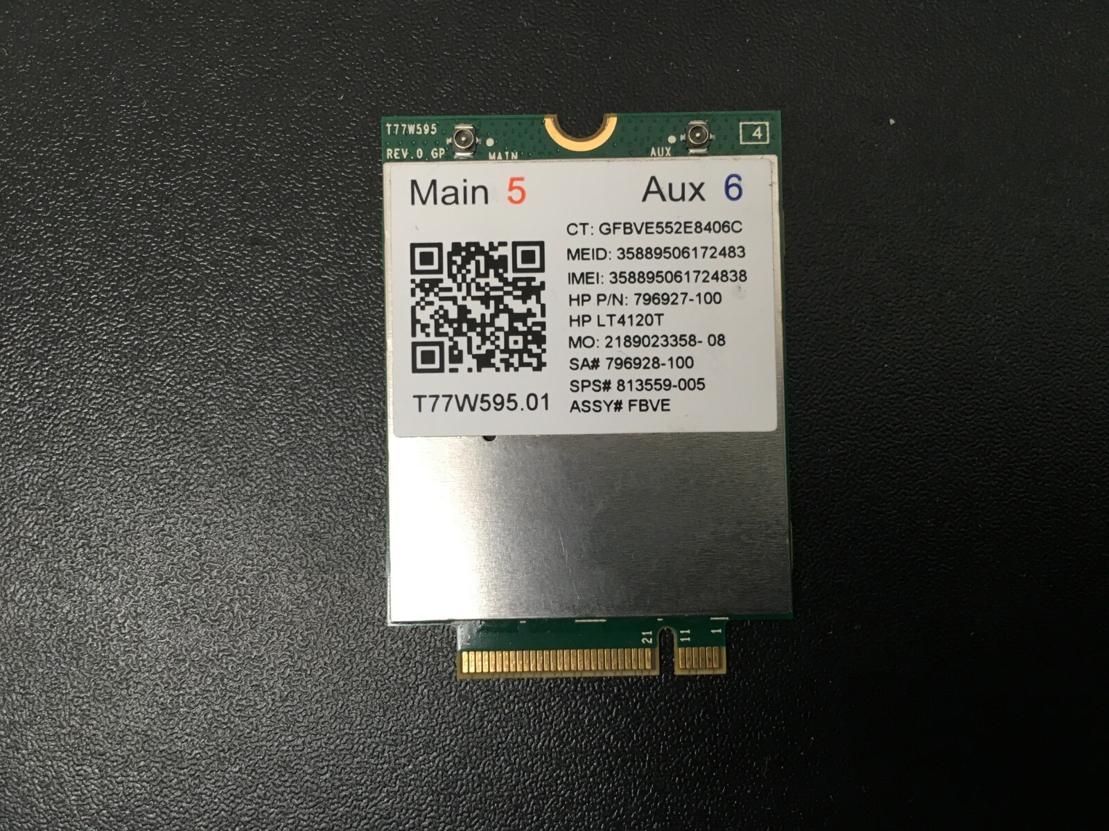 HP LT4120T Snapdragon X5 LTE T77W595.01 4G WWAN M.2 Modem module 150Mbps