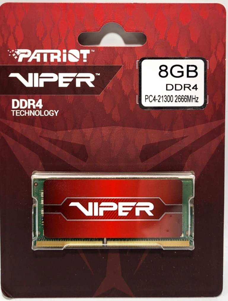 Patriot Viper 8GB DDR4-2666 CL15 1.2V SODIMM PV48G266C8S *NEW*