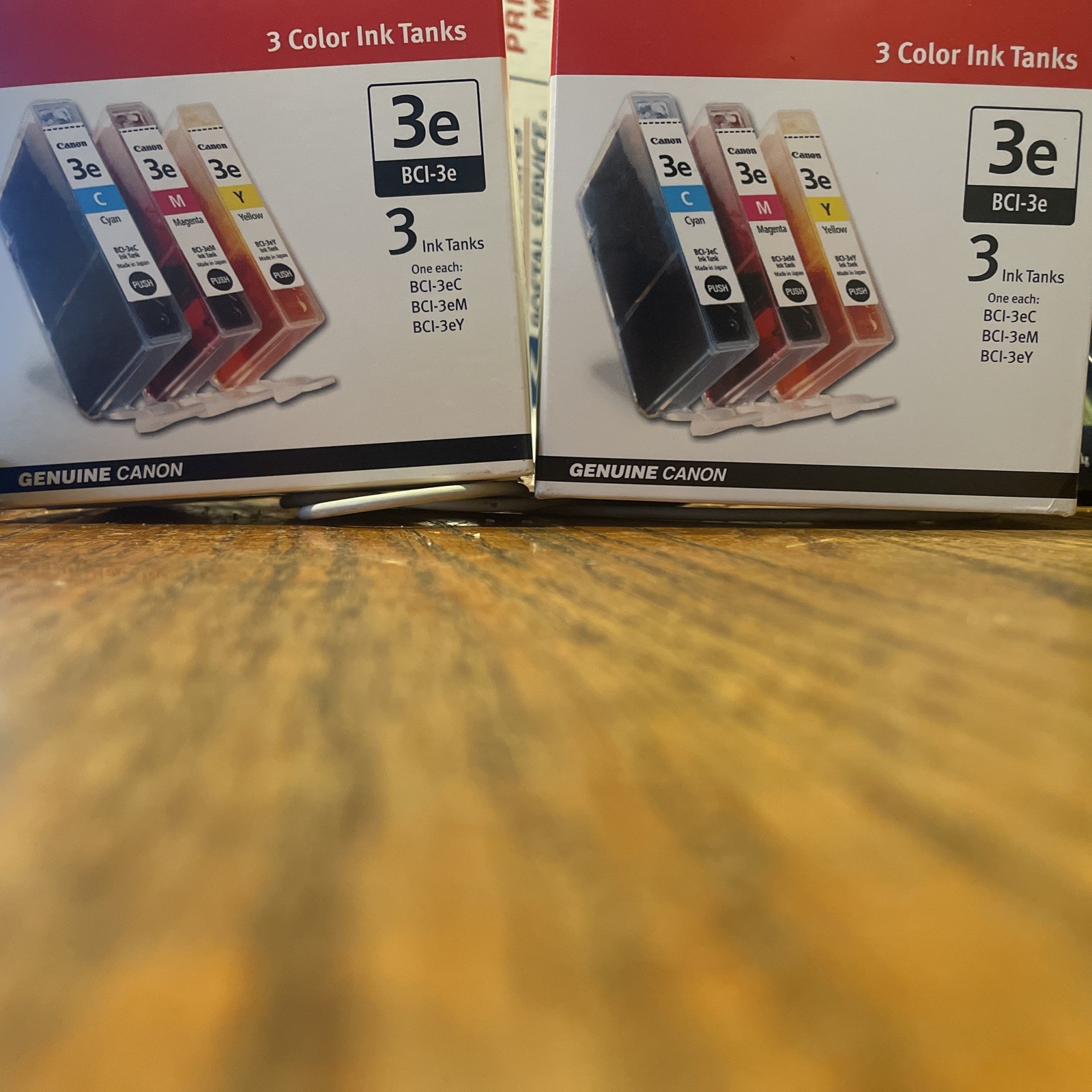 2 Canon BCI-3e Cayenne Magenta Yellow Brand New, Sealed In The Boxes