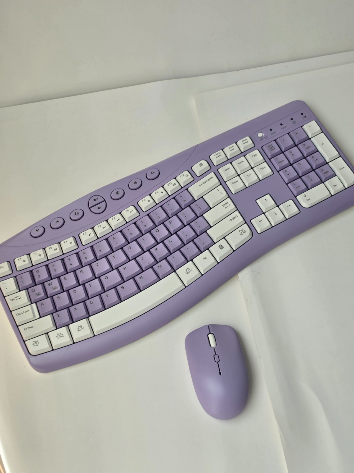 Ergonomic Wireless Keyboard and Mouse, Curved Keyboard with Mou CK30 PRO