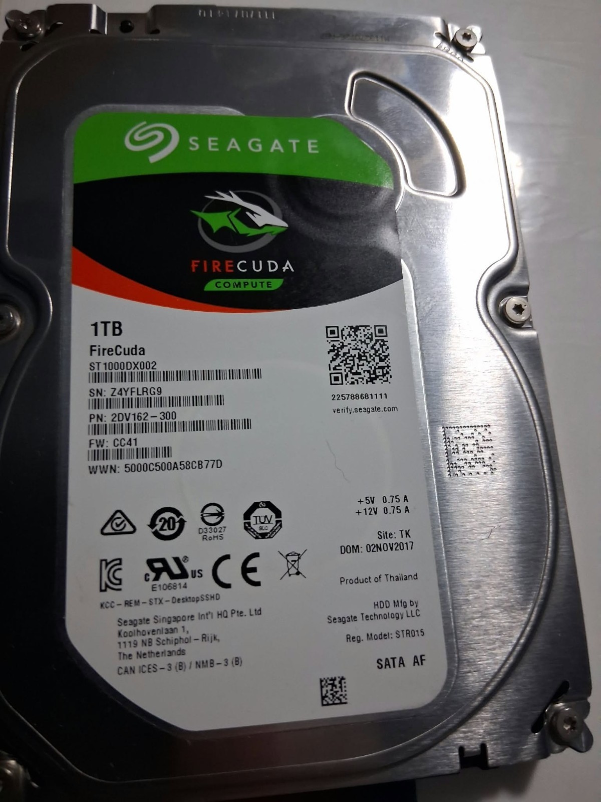 Seagate Firecuda ST1000DX002 1TB Desktop Sata HDD Hard Drive