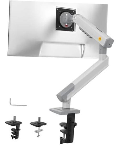 NB SmooVex Single Monitor Arm for Monitors 17'' to 32 inch, Mechanical White