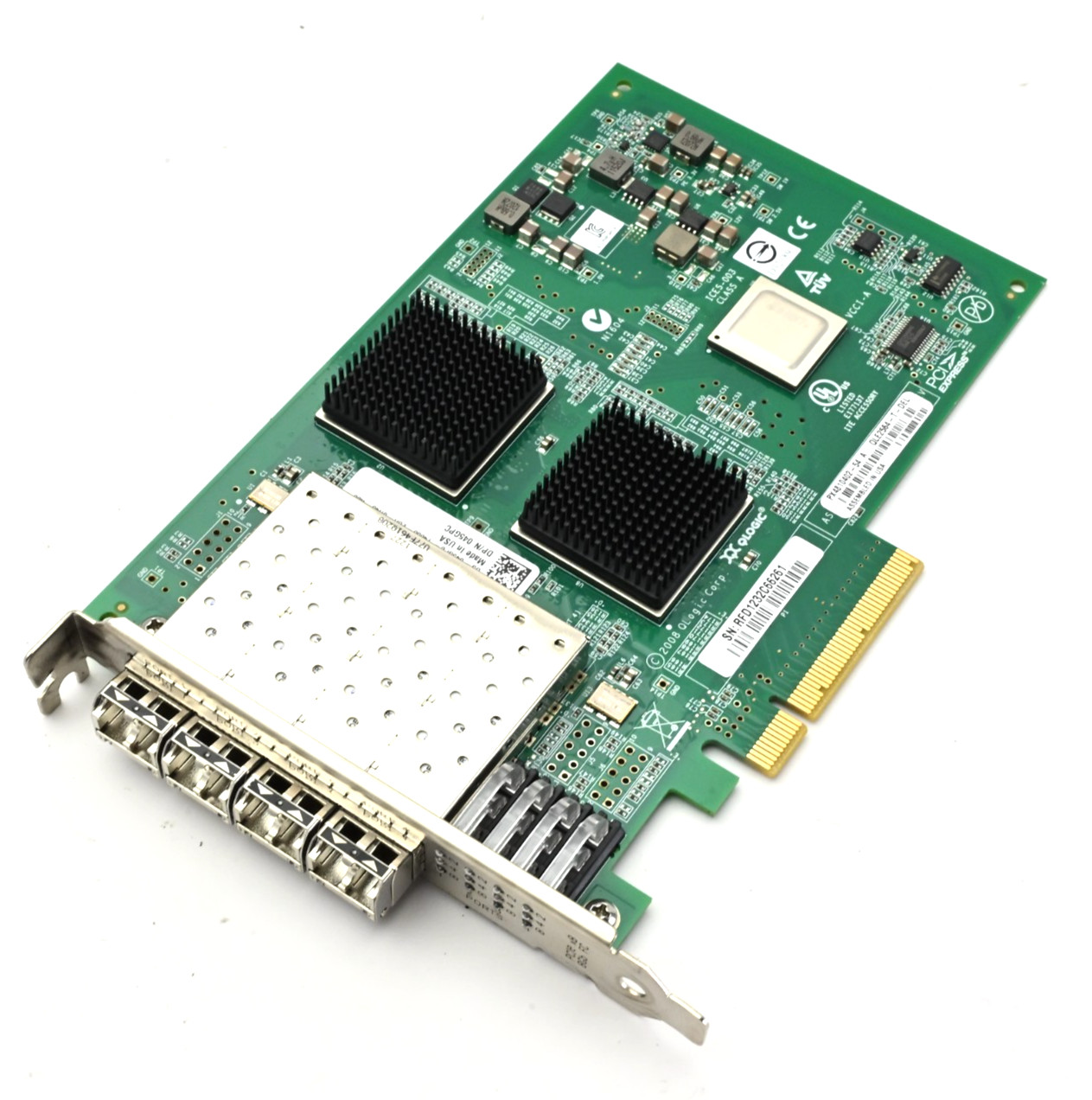 Lot of 2x QLOGIC QLE2564 Quad Port 8Gb SFP Server Fibre Adapter FC HBA 045GPC