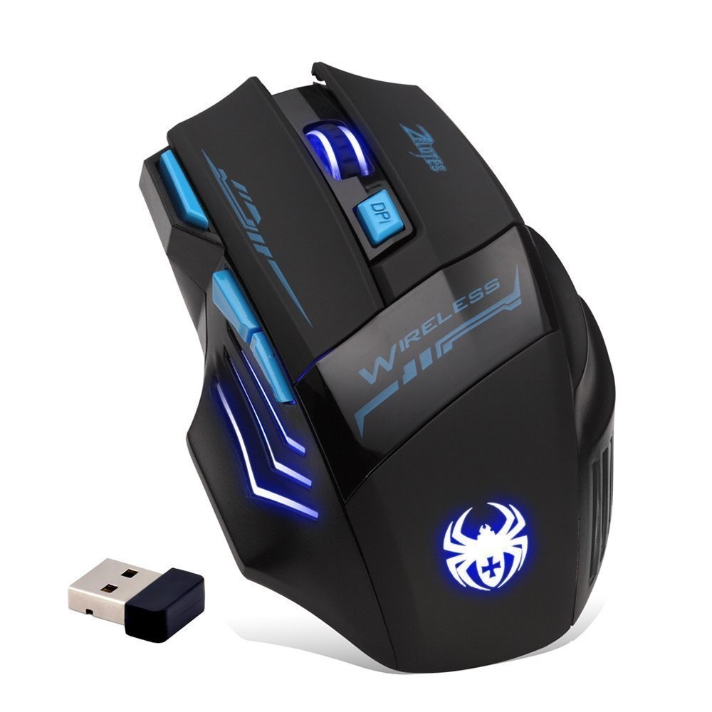 Wireless Mouse,4 Adjustable DPI,7 Buttons,Ergonomic Design,Energy-Saving,2.4G...