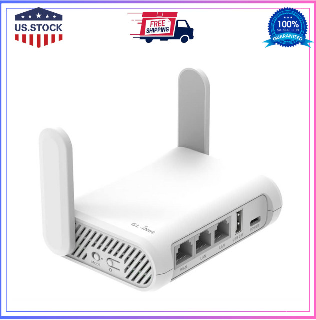 GL.iNet GL-SFT1200 (Opal)–Secure Travel WiFi Router, AC1200 Dual Band,Easy Setup