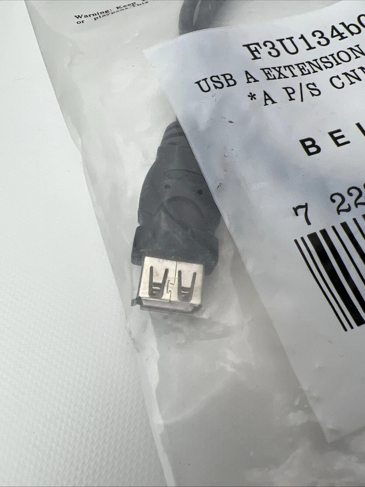 Belkin F3U134B03 3ft Male USB to Female USB Data Ext Cable M-F NEW