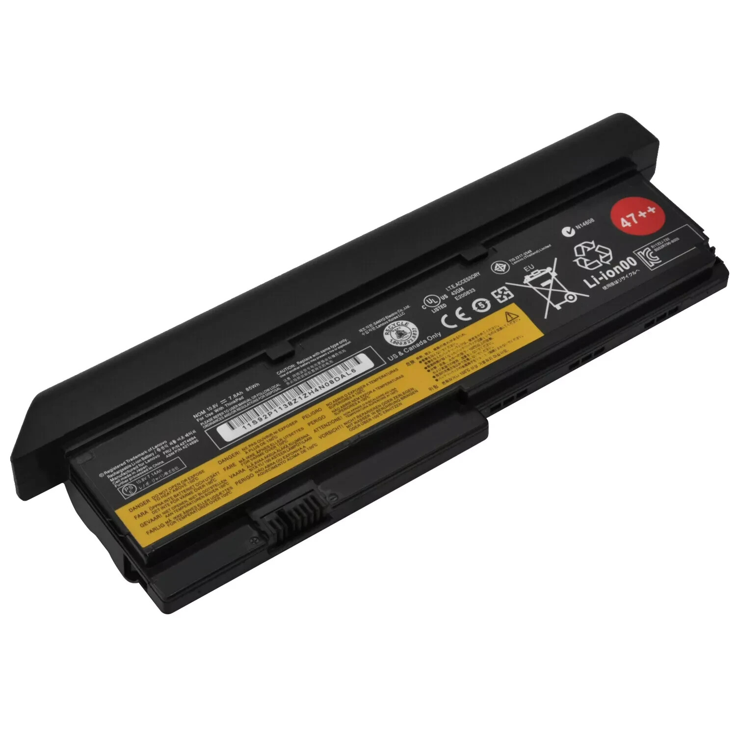 US Genuine 47++ Battery for Lenovo ThinkPad X200 7454 7458 X200s 7465 X201-3323